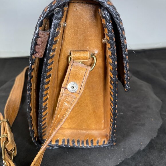 Rare, Vintage Hand Tooled, Medium, Fully Reversible, Mexican Leather Purse , - Picture 11 of 14